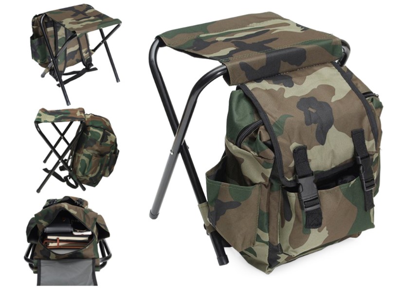 jedinečná skladacia stolička s batohom